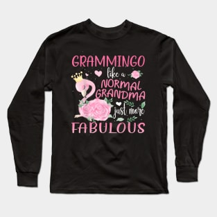 Grammingo Like a Normal Grandma Flamingo Long Sleeve T-Shirt